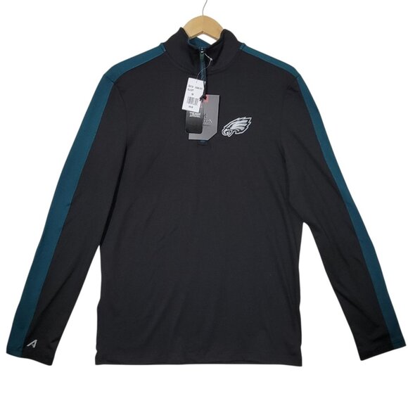 Antigua Philadelphia Eagles Elevation 1/4 Zip Pullover Mens Size Small NFL NEW - Picture 1 of 11